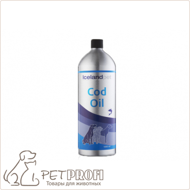 Масло трески Cod Oil IcelandPet для собак 1л
