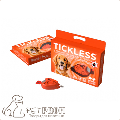 Ультразвуковой отпугиватель клещей TickLess Pet оранжевый