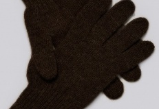 Перчатки взрослые из монгольской шерсти, цвет шоколадный, размер 6,5-7,5