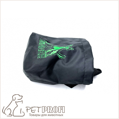 Сумочка для лакомства Vanner черная  с зеленой вышивкой