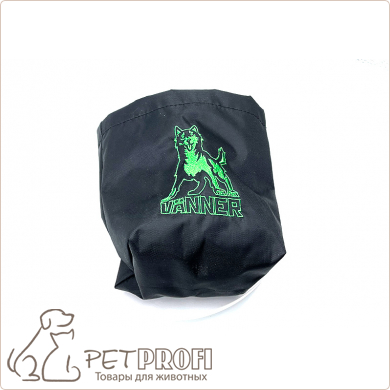 Сумочка для лакомства Vanner черная  с зеленой вышивкой