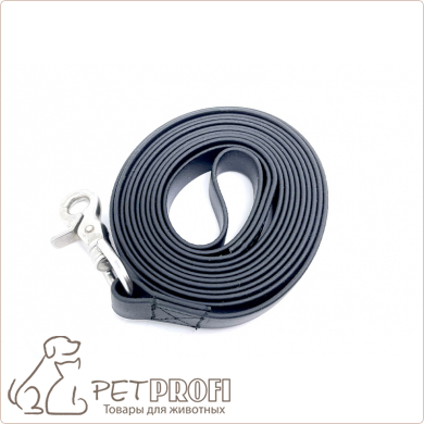 Поводок из биотана гриппи черный 2,4-2,7 мм х 19 мм карабин нерж.сталь рычажный