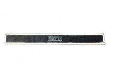Чехол из неопрена черный на строгий ошейник звено 3,2 мм с серой отделкой