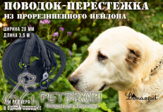 Поводок-перестежка из прорезиненной стропы черный