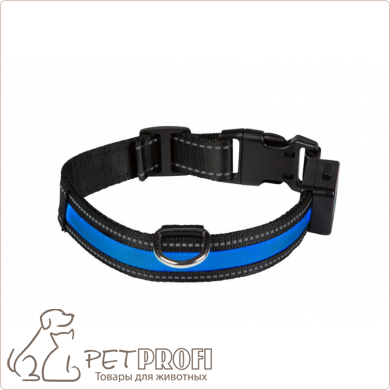 Светодиодный USB ошейник EYENIMAL для собак голубой