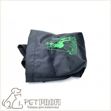 Сумочка для лакомства Vanner черная  с зеленой вышивкой