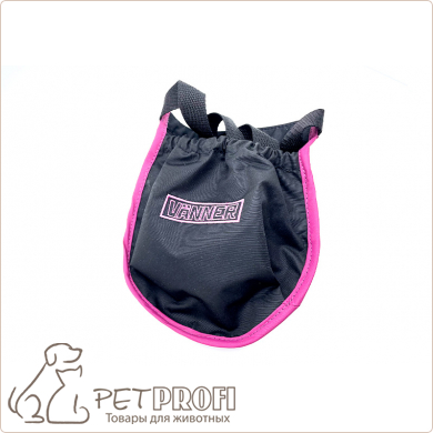 Кармашек для лакомства Vanner черный с темно-розовым кантом