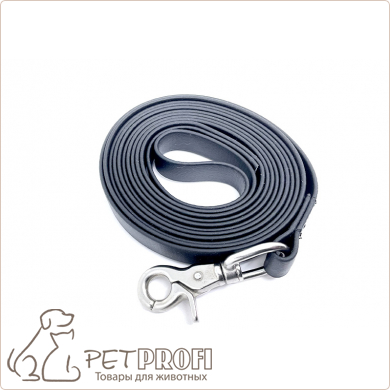 Поводок из биотана гриппи черный 2,4-2,7 мм х 19 мм карабин нерж.сталь рычажный